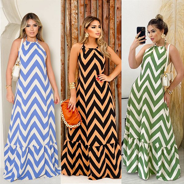 Vestido Longo ZigZag