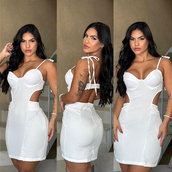 Vestido Curto Vazado