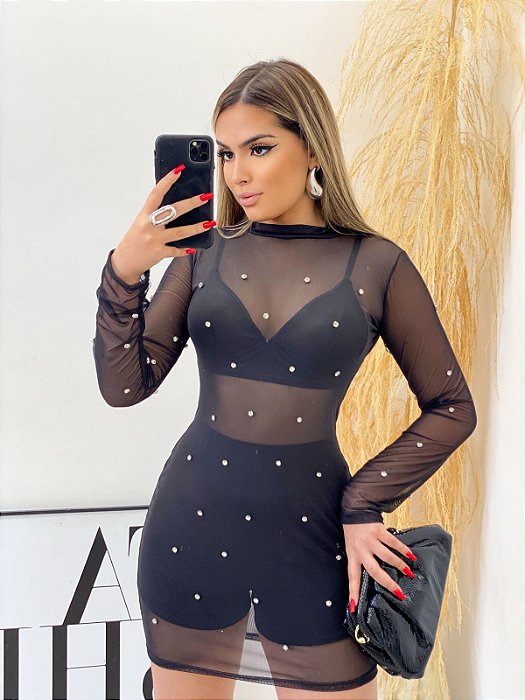 Vestido Curto 3 Peças