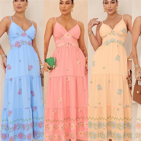 Vestido Longo Estampado