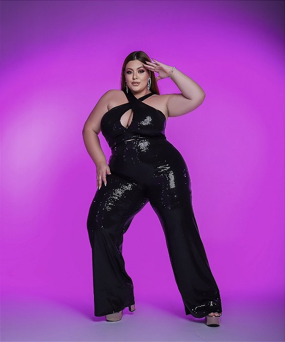 Conjunto Paetê Plus Size