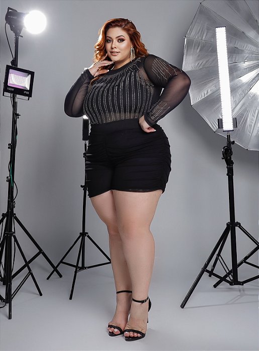 Shorts Tule Plus Size