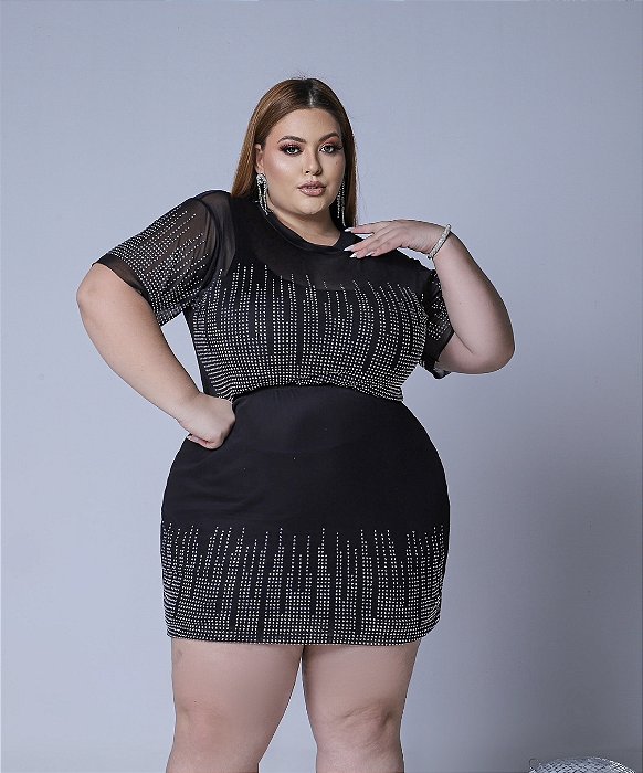 Conjunto Pedraria Plus Size