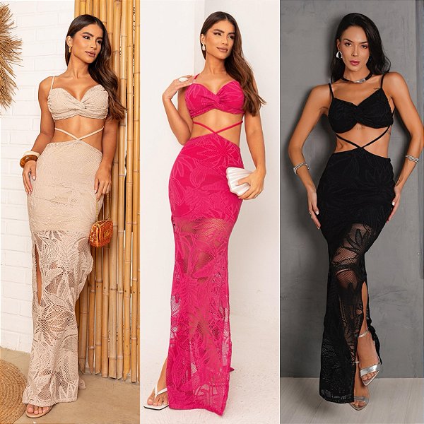 Conjunto de Saia Arrastão