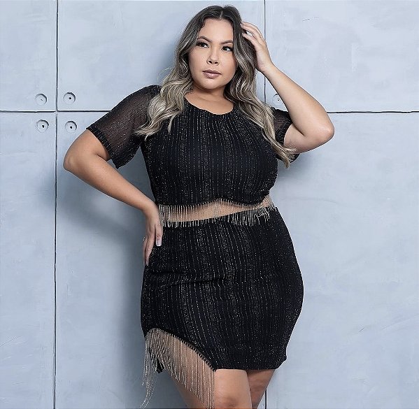 Conjunto Lurex Plus Size
