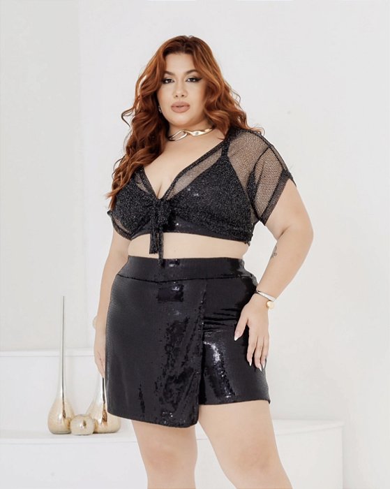 Conjunto 3 Peças Plus Size