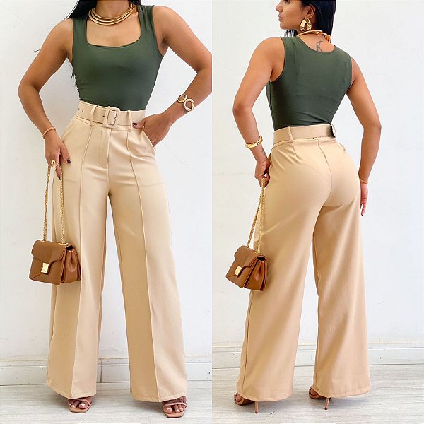 Calça Alfaiataria Com Cinto