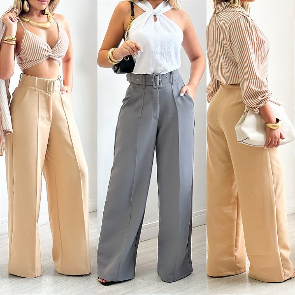 Calça Alfaiataria Com Cinto