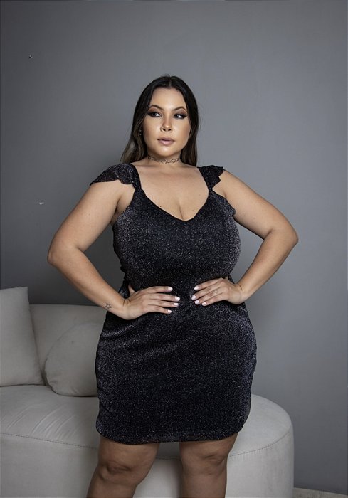 Vestido Lurex Plus Size