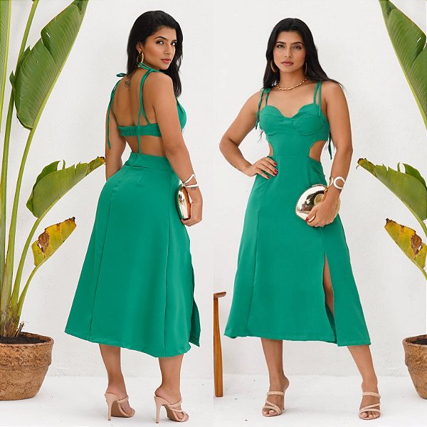 Vestido Midi De Alça