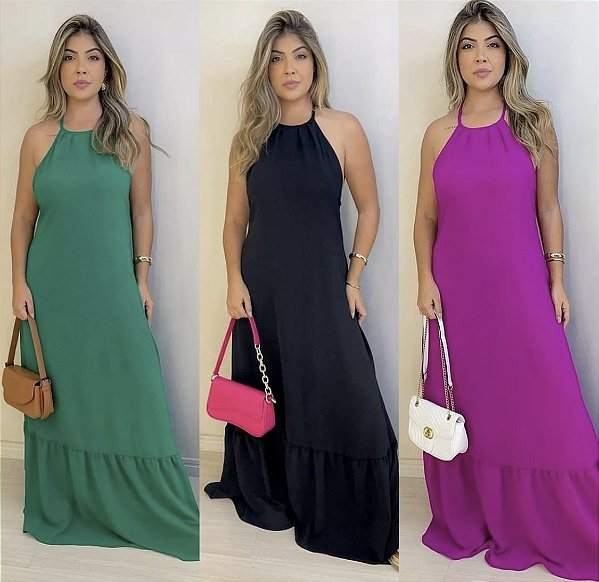 Vestido Longo Frente Única