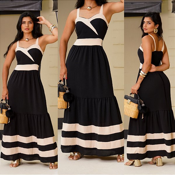 Vestido Longo De Alça