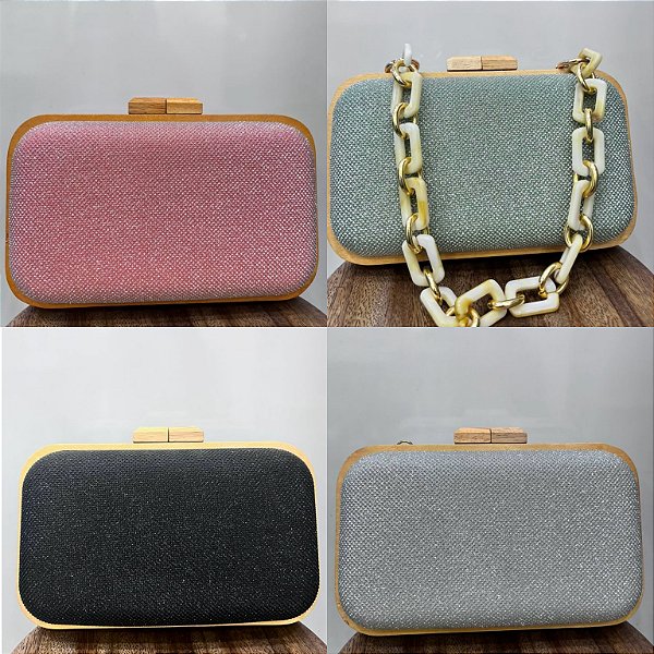 Bolsa De Madeira Com Corrente