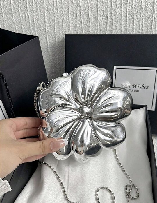 Bolsa Metal De Flor