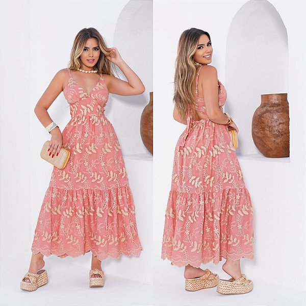 Vestido Midi De Laise 3D