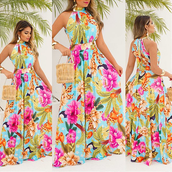 Vestido Longo Estampado