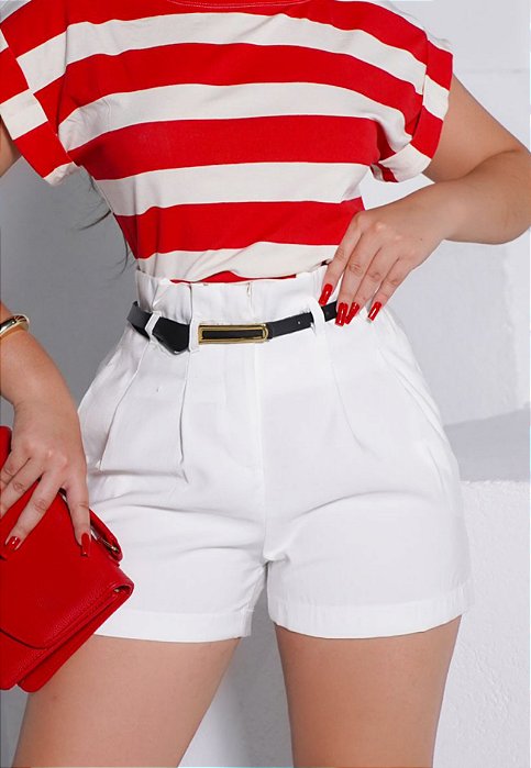 Shorts Curto Com Cinto