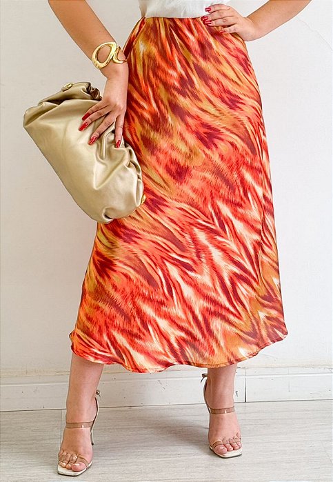 Saia Longa Estampada