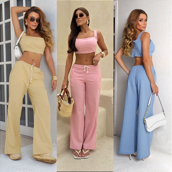 Conjunto De Calça Pantalona