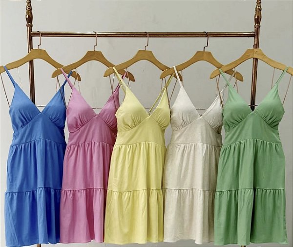 Vestido Curto De Alça