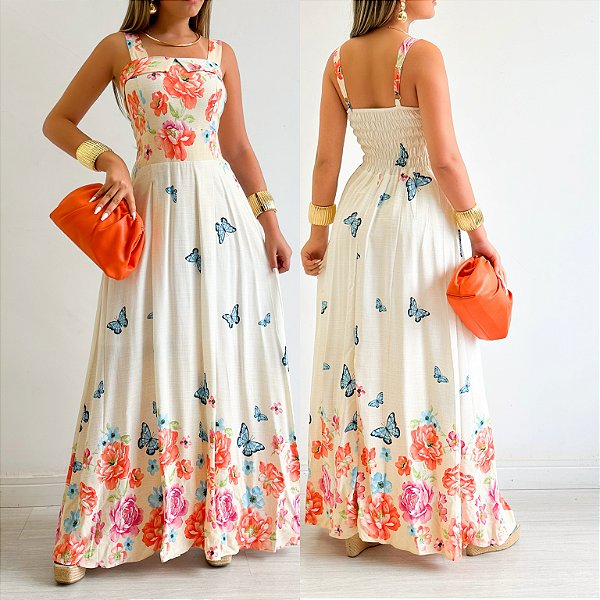 Vestido Longo Estampado