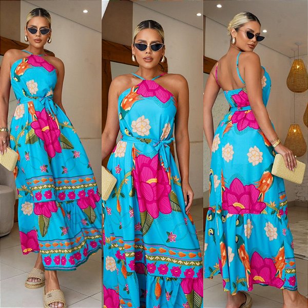 Vestido Longo Estampado