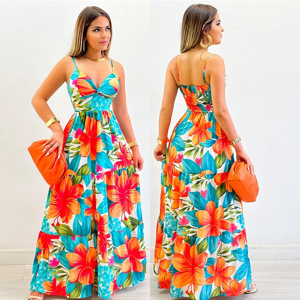 Vestido Longo Estampado