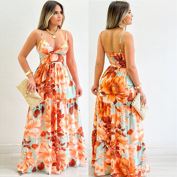 Vestido Longo Estampado