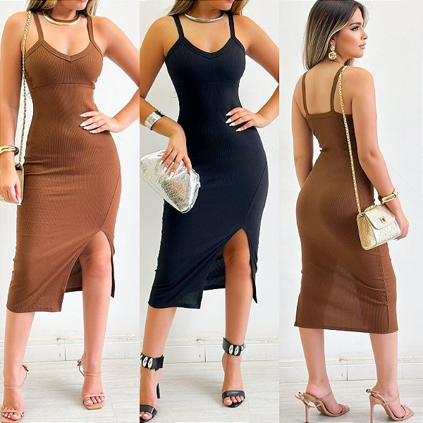 Vestido Midi De Alça