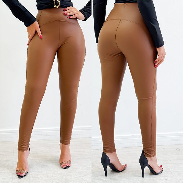 Calça Skinny Couro Eco