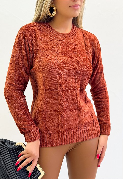 Blusa Tricot Manga Longa