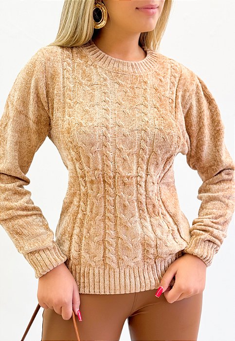 Blusa Tricot Manga Longa
