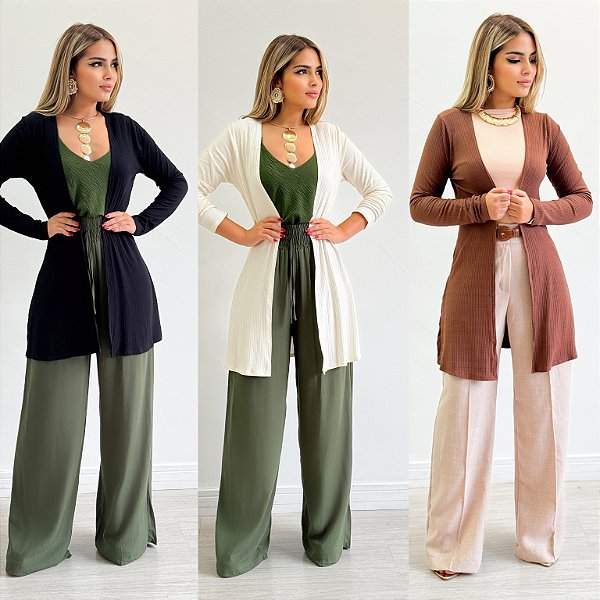 Cardigan Manga Longa