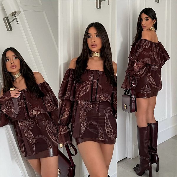 Blusa Ciganinha Estampada