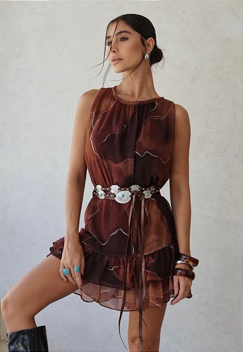 Vestido Curto Estampado