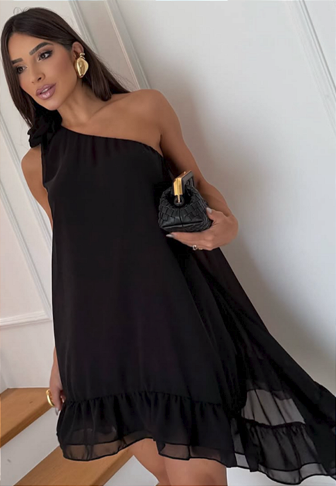 Vestido Curto Ombro Único
