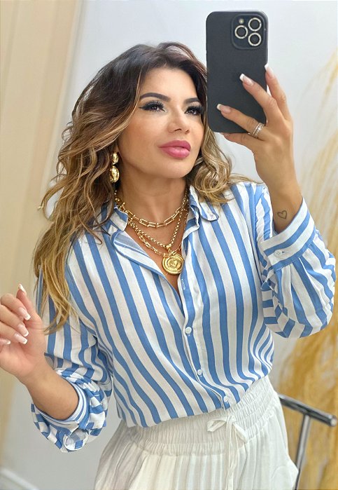 Blusa Manga Longa Listrada