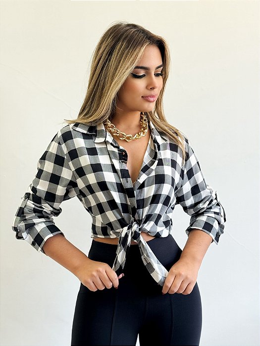 Camisa Xadrez Manga Longa