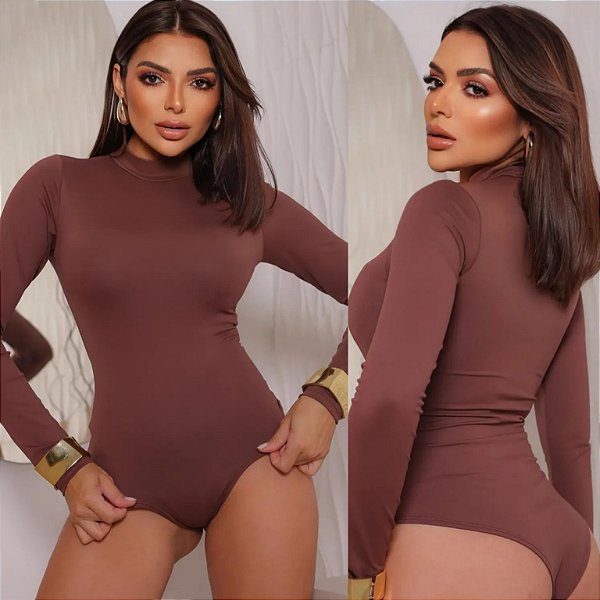 Body Manga Longa De Gola