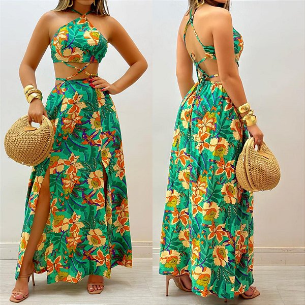 Vestido Longo Estampado