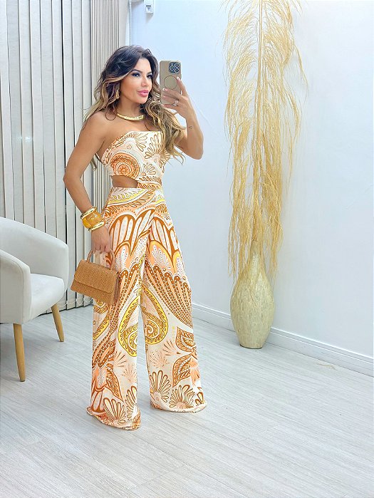 Macacão Longo Estampado