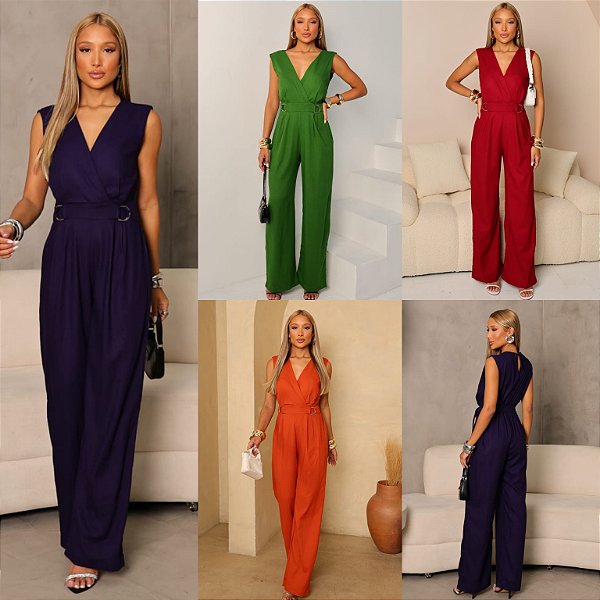 Macacão Longo De Linho