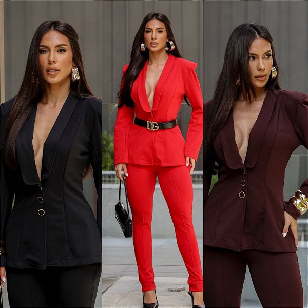 Conjunto De Blazer & Calça Skinny