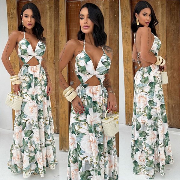 Vestido Longo Estampado
