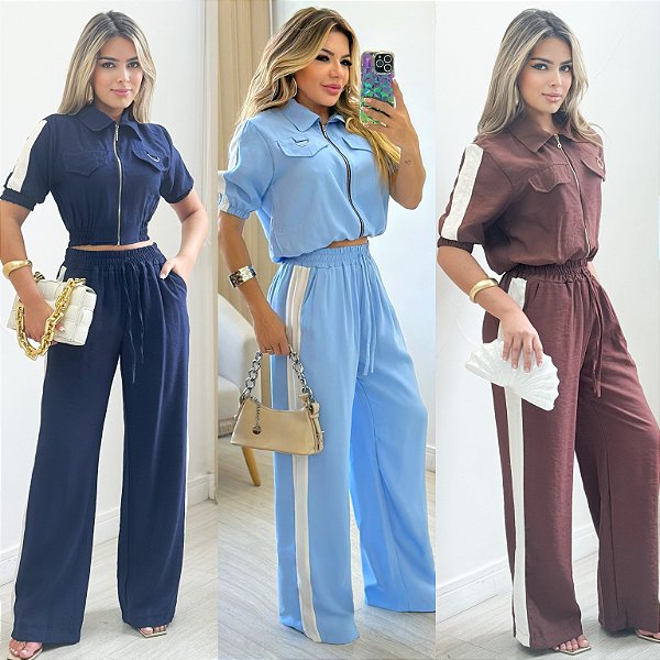 Conjunto De Cropped & Calça