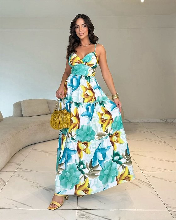 Vestido Longo Estampado