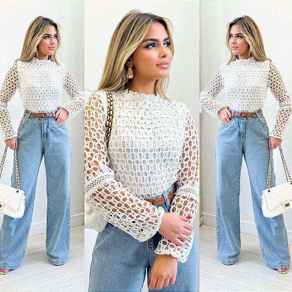 Blusa Manga Longa Arrastão