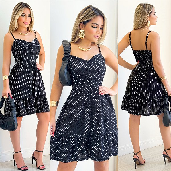 Vestido Curto De Poá