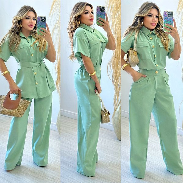 Conjunto De Calça & Camisa Manga Curta