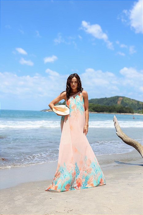 Vestido Longo Ombro Único